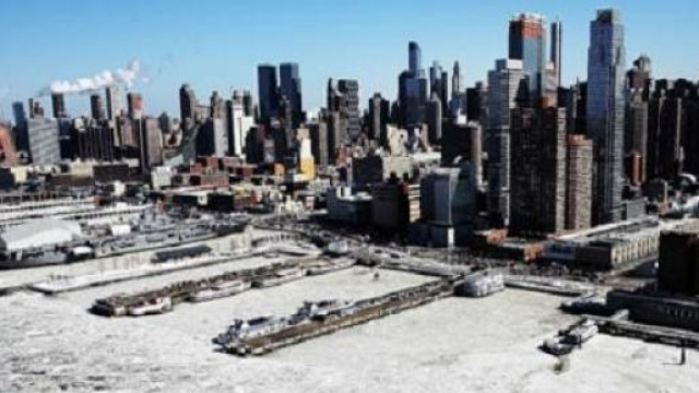 Manhattan ghiacciata, temperatura a -15&deg;