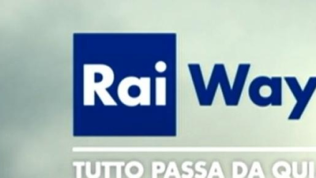 Il logo di Rai Way tra le nuvole
