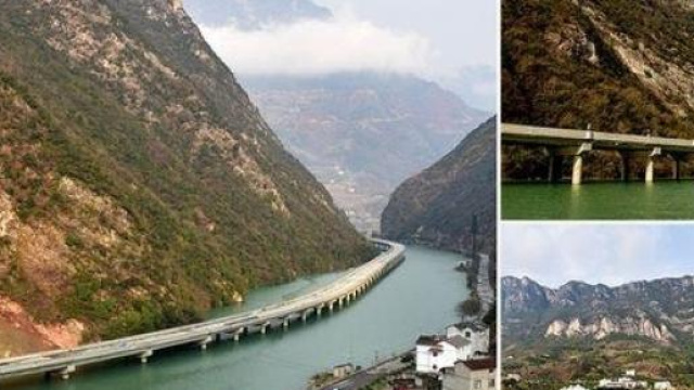 Il ponte costruito sul letto di un fiume
