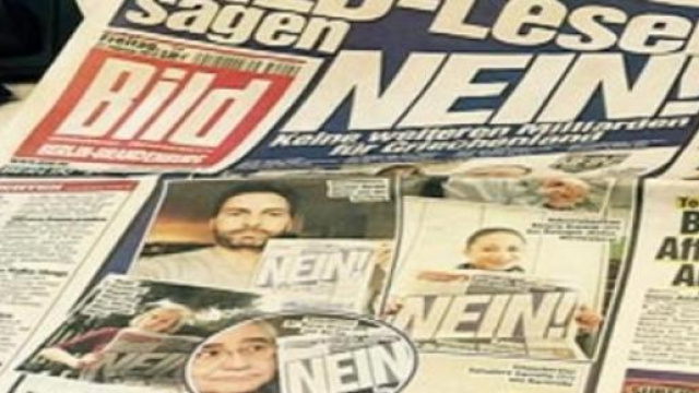 La prima pagina di oggi di Bild