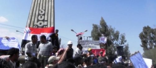 Houthi protesters in Sanaa