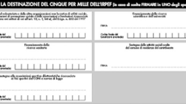 La destinazione dell'8, 5 e 2 per mille