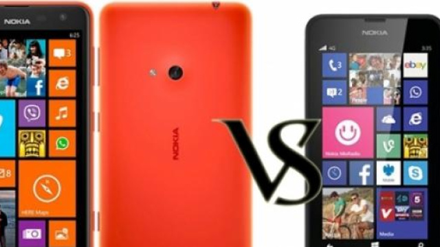 Nokia: Lumia 625 vs Lumia 635