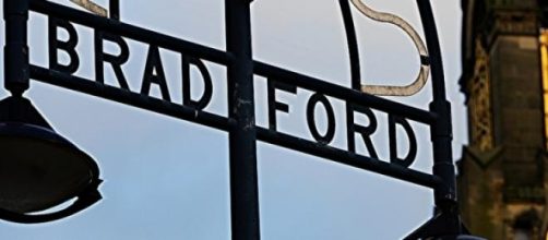 Bradford City Centre welcome sign