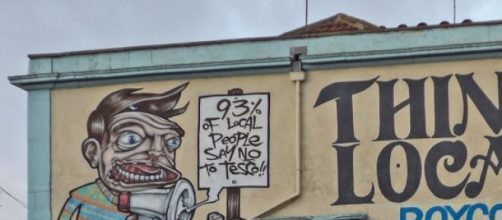 Street art in Stokes Croft via Wikipedia commons. 