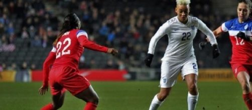 Lianne Sanderson was the match winner for England