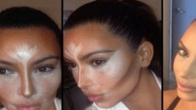 Kim Kardashian presenta il contouring