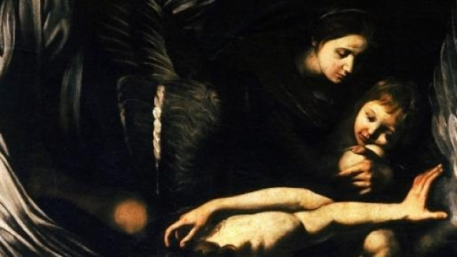 Le opere di Misericordia, la Madonna e il Bambino 