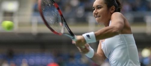 Watson defeated the number eight seed Radwanska