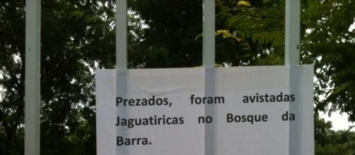 Aviso aos visitantes da reserva ecol&oacute;gica