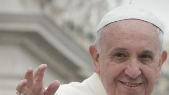 Un'immagine gioiosa di Papa Francesco