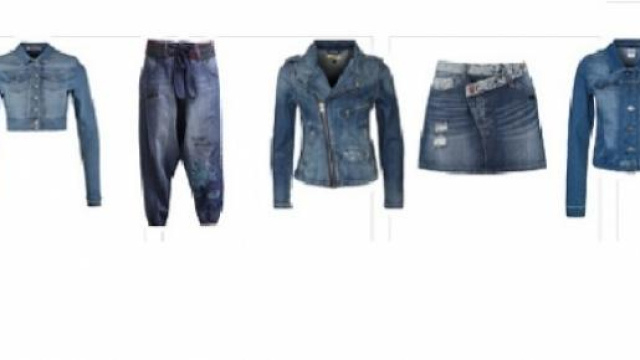 Selezione di capi in jeans fra cui Desigual-Schott