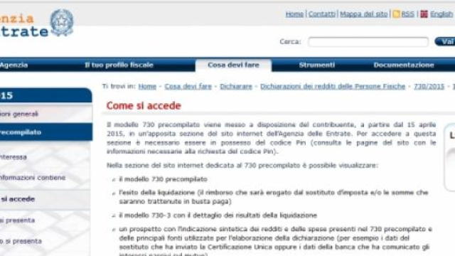Come accedere al modello 730 precompilato, guida