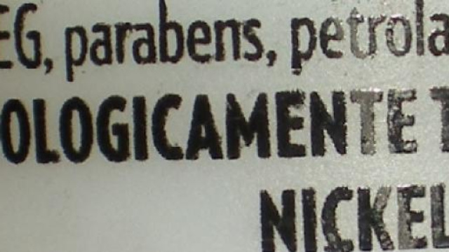 Didascalia di un prodotto nichel-tested 