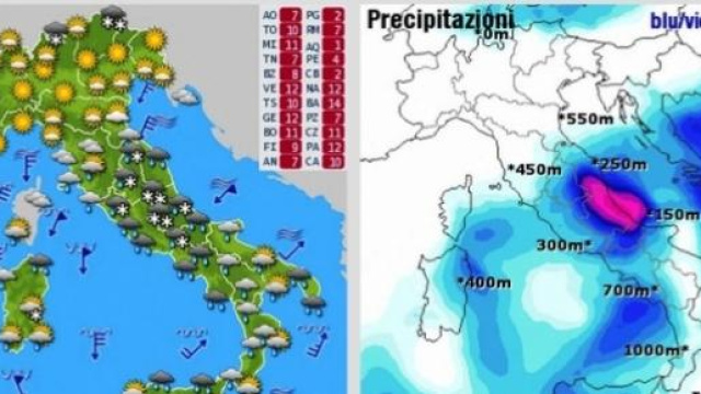 Maltempo, previsioni del tempo per il 6 e 7 marzo.