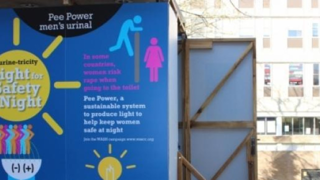 Una bacina con Pee power.