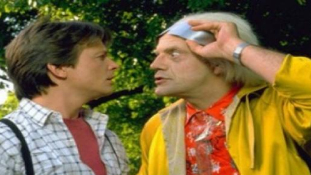 Una scena del film con Marty e Doc