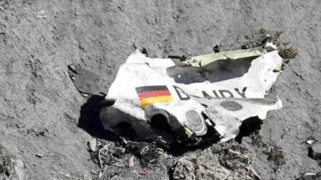 Sciagura Germanwings.  I resti dell'Airbus 320 