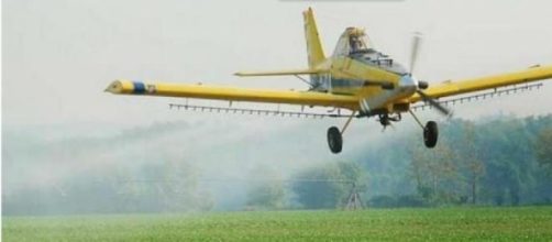 Imagen de la pulverizaci&oacute;n a&eacute;rea