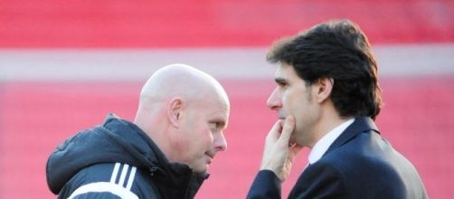 Boro boss Aitor Karanka and assistant Steve Agnew