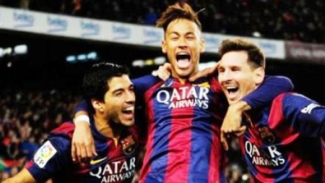 Suarez, Neymar e Messi tridente del Bar&ccedil;a