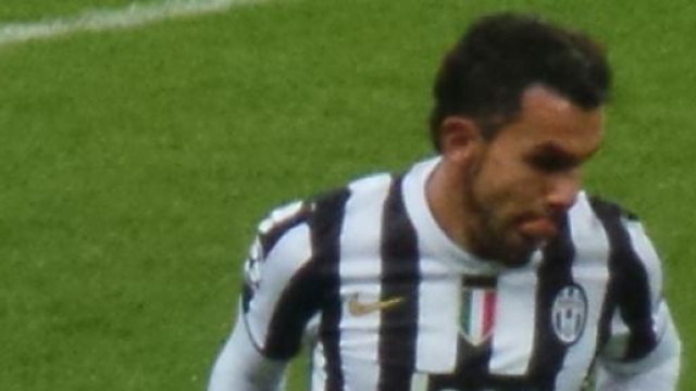 L'attaccante della Juventus Carlitos Tevez