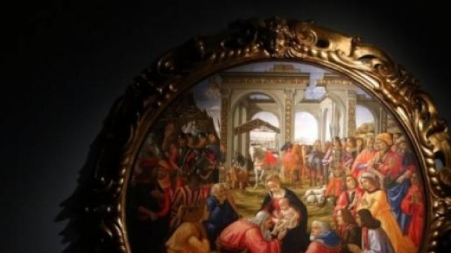 Particolare 'l'adorazione dei magi' Ghirlandaio 
