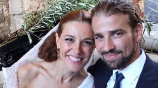 Mario Biondo e Raquel nel giorno del matrimonio