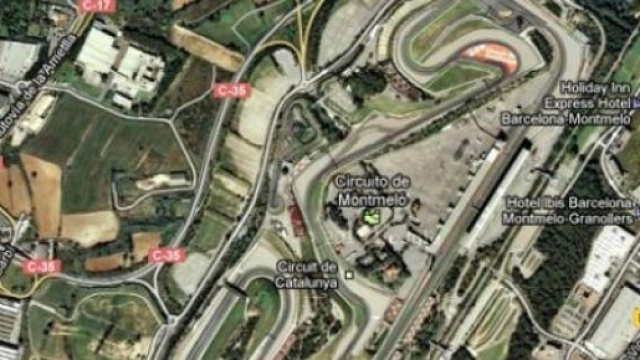 Il circuito di Montmel&ograve; dall'alto