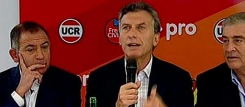 Juntos Por C&oacute;rdoba: Juez, Macri y Aguad.