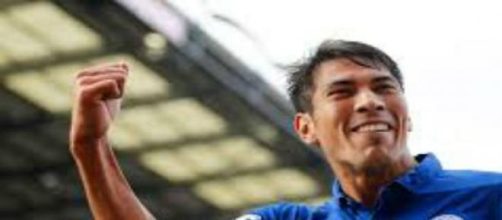 Ulloa celebrates scoring against Swansea