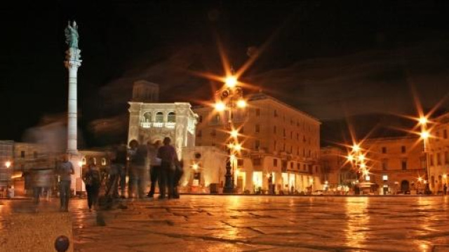 Una veduta di Piazza Sant'Oronzo, Lecce.