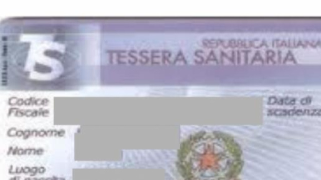 fac simile tessera sanitaria