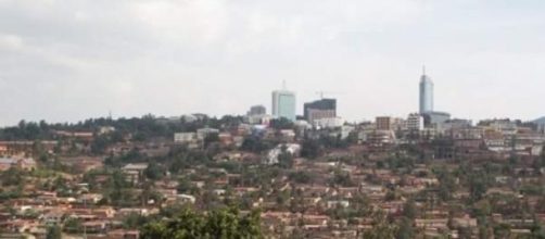 City center seen from the hills of Kigali 
