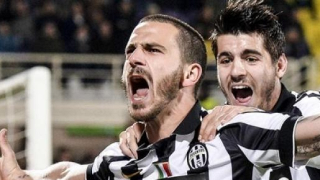 In foto, Morata e Bonucci, autore del 3 a 0
