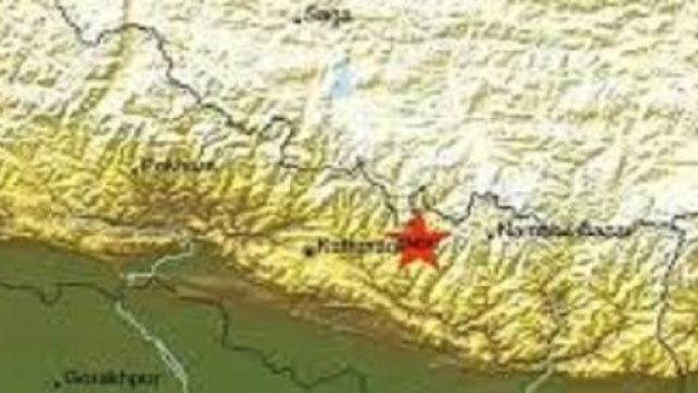 Pianta dell'epicentro del terremoto in Nepal.
