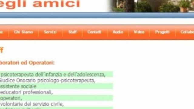 Lo staff della casa famiglia dal sito online