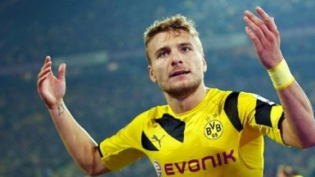 Ciro Immobile durante un'esultanza