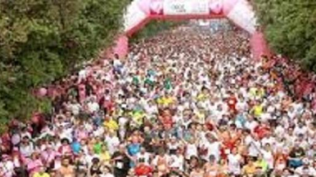 I partecipanti della maratona alla partenza.