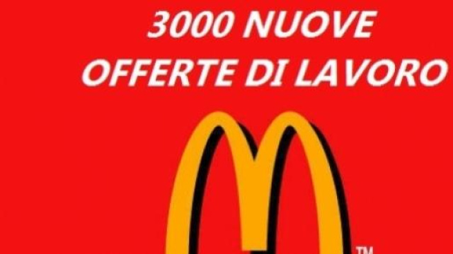 L'annuncio di lavoro di McDonalds