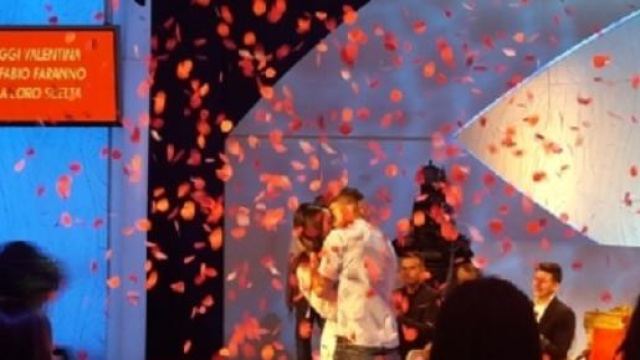 Il bacio dopo il si di Andrea A Valentina.