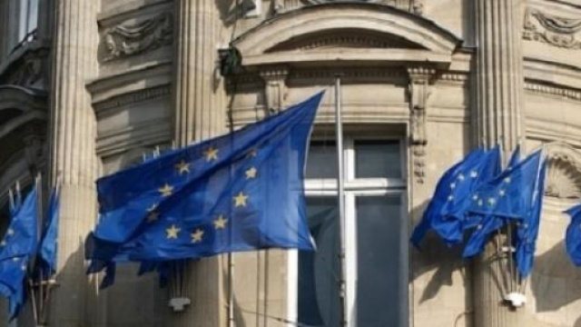 La bandiera blu con dodici stelle, simbolo europeo