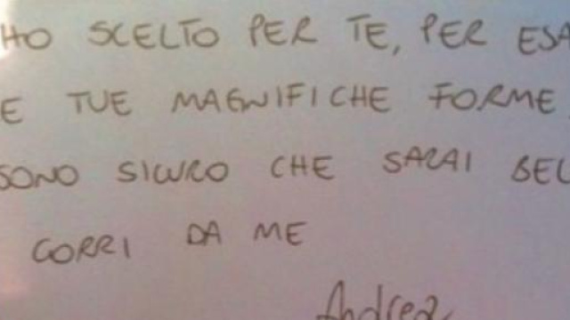 Andrea Melchiorre scrive alla sua bella