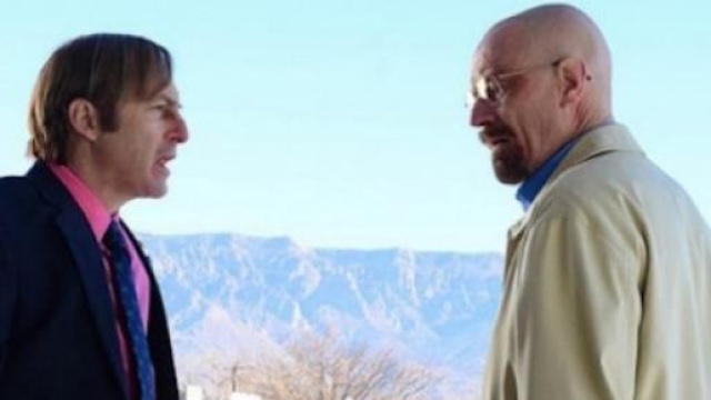 Saul e Walter in una scena di Breaking Bad.
