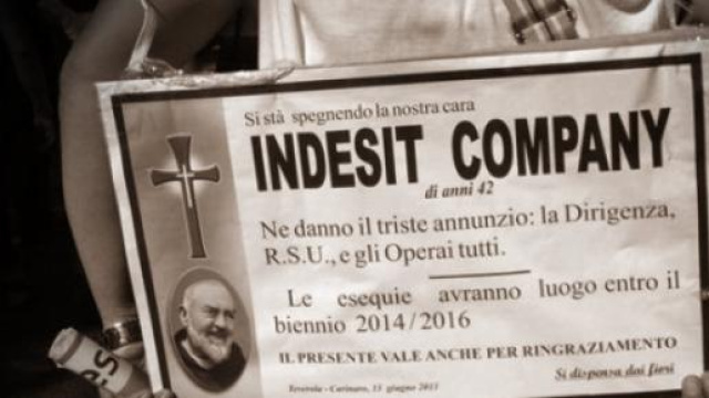 un simbolo dello status quo dei lavoratori Indesit