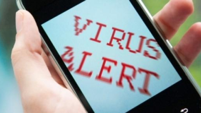 Un allerta di virus su smartphone