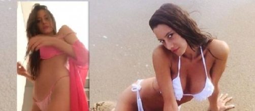 Bel&eacute;n aparece en el video posando semidesnuda.