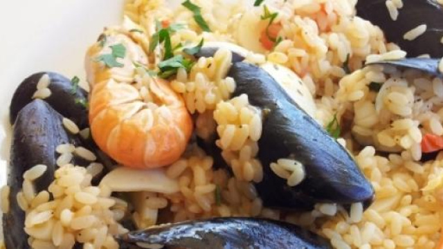 Il risotto di mare, con pesce e frutti di mare