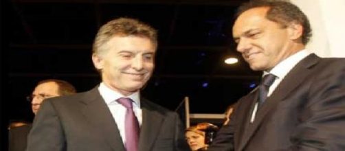 Macri y Scioli, competidores