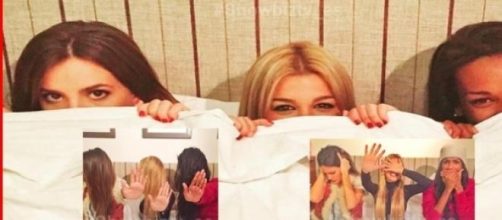 Oriana, Liz y Ayl&eacute;n disfrutan de un 'pijama party'